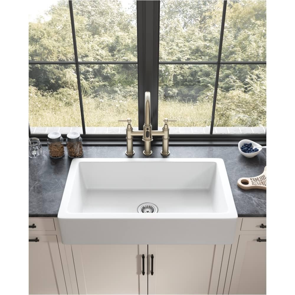 Amazon.com: Farmhouse/Apron Front White Ceramic Kitchen Sink